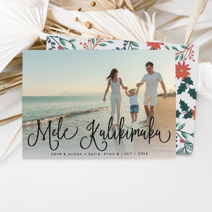 Mele Kalikimaka   Hawaiian Holiday-fotokaart Feestdagenkaart