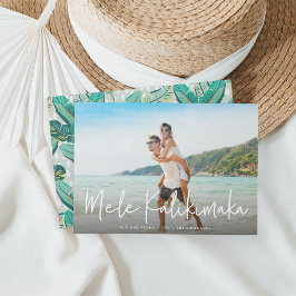 Mele Kalikimaka | Hawaiian Holiday-fotokaart Feestdagenkaart