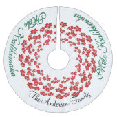 Mele Kalikimaka Hawaiian JOUW NAAM Tree Skirt Kerstboom Rok (Voorkant)