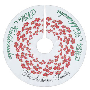 Mele Kalikimaka Hawaiian JOUW NAAM Tree Skirt Kerstboom Rok