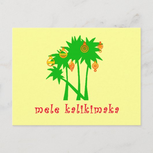 Mele Kalikimaka Hawaiian Kerstapparel Feestdagenkaart (Voorkant)