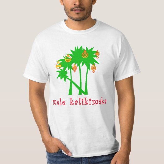 Mele Kalikimaka Hawaiian Kerstapparel T-shirt (Voorkant)
