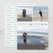 Mele Kalikimaka Hawaiian Kerstfoto Collage Feestdagenkaart (Voorkant / Achterkant)