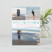 Mele Kalikimaka Hawaiian Kerstfoto Collage Feestdagenkaart (Staand voorkant)