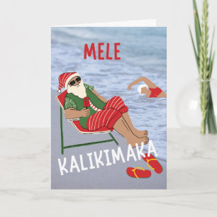 Mele Kalikimaka Hawaiian Kerstkerstkerstkerstmanst Kaart