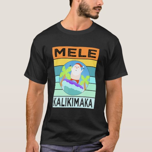 Mele Kalikimaka Hawaiian Kerstman Ugly T-shirt (Voorkant)