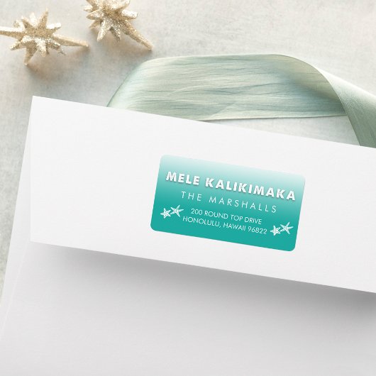 Mele Kalikimaka Hawaiian Kerstmis Adres Etiket