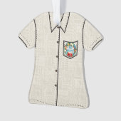 Mele Kalikimaka Hawaiian Kerstmis Aloha Shirt Ornament (voorkant)