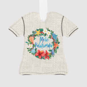 Mele Kalikimaka Hawaiian Kerstmis Aloha Shirt Ornament