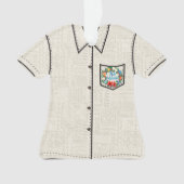 Mele Kalikimaka Hawaiian Kerstmis Aloha Shirt Ornament (voorkant)