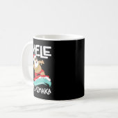 Mele Kalikimaka Hawaiian Kerstmis Hawaii Surfing Koffiemok (Voorkant links)
