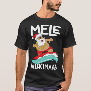 Mele Kalikimaka Hawaiian Kerstmis Hawaii Surfing T-shirt