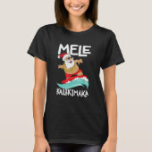 Mele Kalikimaka Hawaiian Kerstmis Hawaii Surfing T-shirt (Voorkant)