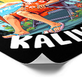Mele Kalikimaka Hawaiian Kerstmis in Hawaii Sunba Poster (Hoek)