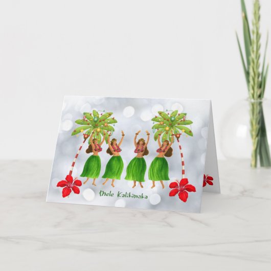 Mele Kalikimaka Hawaiian Kerstmis Kaart (Voorkant)