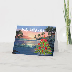 Mele Kalikimaka Hawaiian Kerstmis Kaart