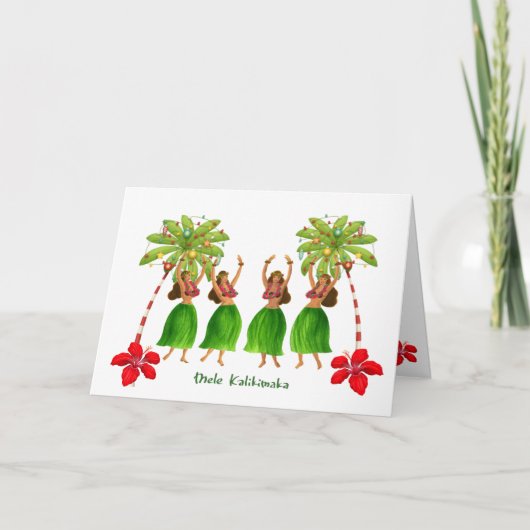 Mele Kalikimaka Hawaiian Kerstmis Kaart (Voorkant)