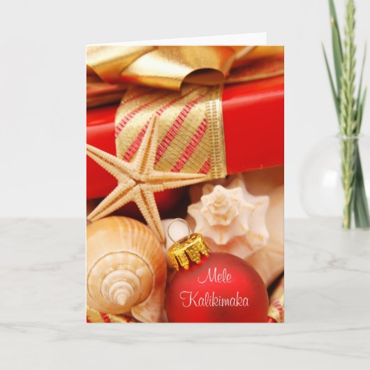 Mele Kalikimaka Hawaiian Kerstmis Kaart (Voorkant)