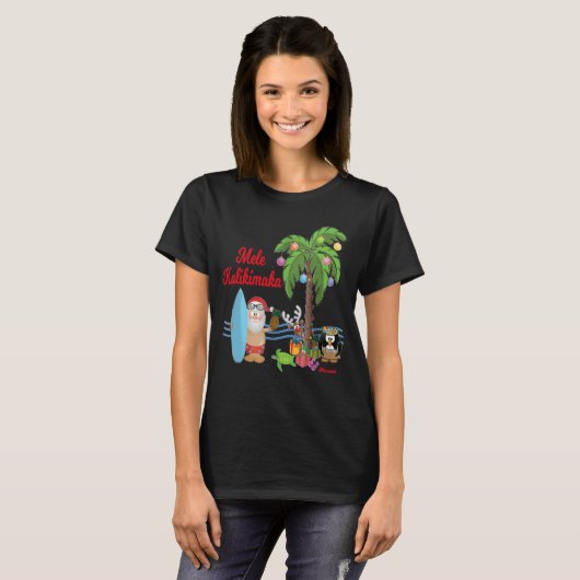 Mele Kalikimaka Hawaiian Kerstmis Keepomwille T-shirt (Voorkant volledig)