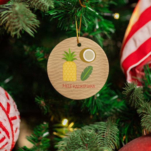 Mele Kalikimaka Hawaiian Kerstmis Metalen Ornament