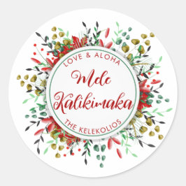 Mele Kalikimaka Hawaiian Kerstmis Ronde Sticker