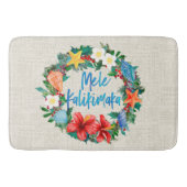Mele Kalikimaka Hawaiian Kerstmis Wreath Badmat (Voorkant)