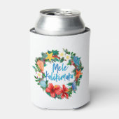 Mele Kalikimaka Hawaiian Kerstmis Wreath Blikjeskoeler (Blikje Voorkant)