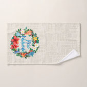 Mele Kalikimaka Hawaiian Kerstmis Wreath Handdoek (Handdoek)