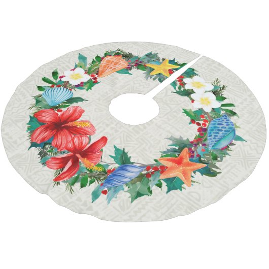 Mele Kalikimaka Hawaiian Kerstmis Wreath Kerstboom Rok (Gekanteld)