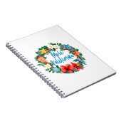 Mele Kalikimaka Hawaiian Kerstmis Wreath Notitieboek (Rechterzijde)