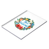 Mele Kalikimaka Hawaiian Kerstmis Wreath Notitieboek (Linkerzijde)