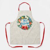 Mele Kalikimaka Hawaiian Kerstmis Wreath Schort (Voorkant)