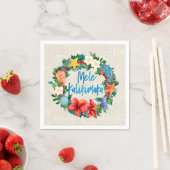 Mele Kalikimaka Hawaiian Kerstmis Wreath Servet (Insitu)