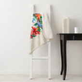 Mele Kalikimaka Hawaiian Kerstmis Wreath Sherpa Deken (In situ)