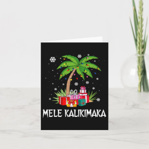 Mele Kalikimaka Hawaiian Kerstpalm Famil Kaart