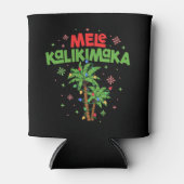 Mele Kalikimaka Hawaiian Kerstpalmboom Licht Blikjeskoeler (Voorkant)