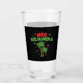 Mele Kalikimaka Hawaiian Kerstpalmboom Licht Glas (Voorkant)