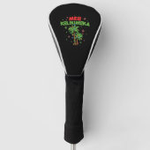 Mele Kalikimaka Hawaiian Kerstpalmboom Licht Golfheadcover (Voorkant)