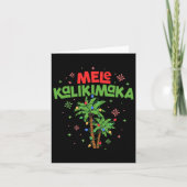 Mele Kalikimaka Hawaiian Kerstpalmboom Licht Kaart (Voorkant)