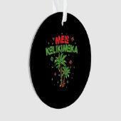 Mele Kalikimaka Hawaiian Kerstpalmboom Licht Ornament (voorkant)