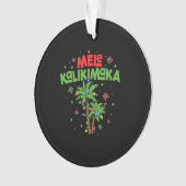 Mele Kalikimaka Hawaiian Kerstpalmboom Licht Ornament (voorkant)