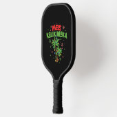 Mele Kalikimaka Hawaiian Kerstpalmboom Licht Pickleball Paddle (Links)