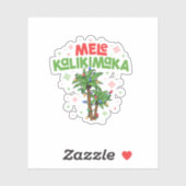 Mele Kalikimaka Hawaiian Kerstpalmboom Licht Sticker (Vel)