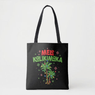 Mele Kalikimaka Hawaiian Kerstpalmboom Licht Tote Bag