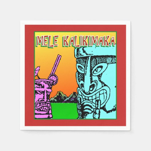 Mele Kalikimaka - Hawaiian kersttiki Love Servet (Voorkant)