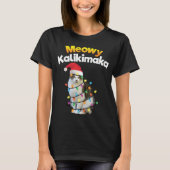 Mele Kalikimaka Hawaiian Merry Kerstkat Light T-shirt (Voorkant)