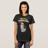 Mele Kalikimaka Hawaiian Merry Kerstkat Light T-shirt (Voorkant volledig)
