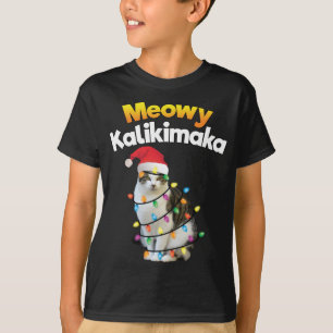 Mele Kalikimaka Hawaiian Merry Kerstkat Light T-shirt