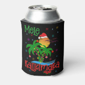 Mele Kalikimaka Hawaiian Merry Kerstmis Aloha Blikjeskoeler (Blikje Achterkant)