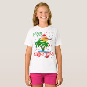 Mele Kalikimaka Hawaiian Merry Kerstmis Aloha Mat T-shirt (Voorkant volledig)